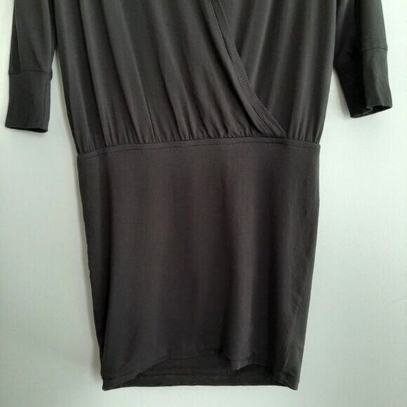 WILFRED Aritzia Faux Wrap Drop Waist Mini Dress Sz M Flawed - Picture 4 of 12